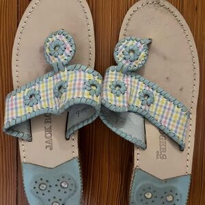 Jack Rogers Pastel Plaid Sandals
